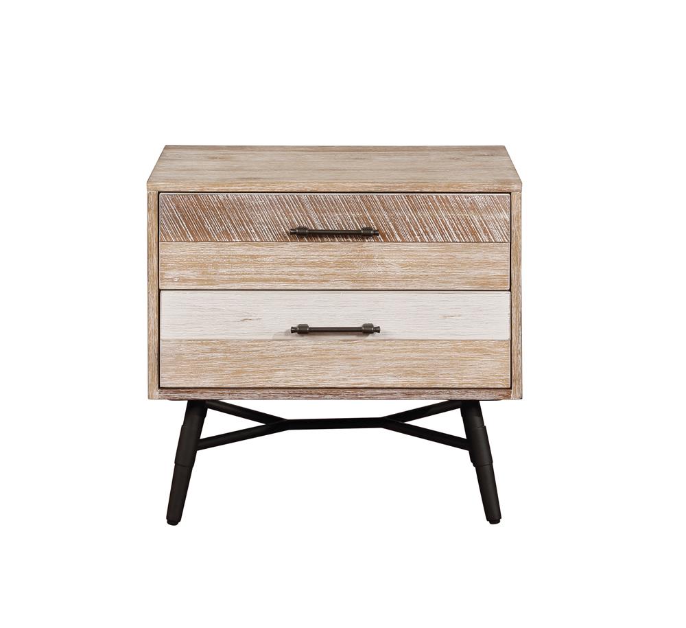 Marlow 2-Drawer Nightstand Rough Sawn Multi