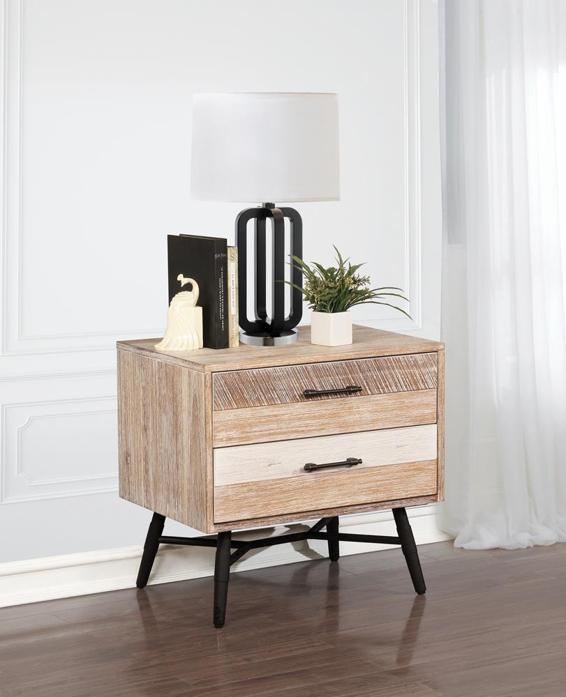 Marlow 2-Drawer Nightstand Rough Sawn Multi