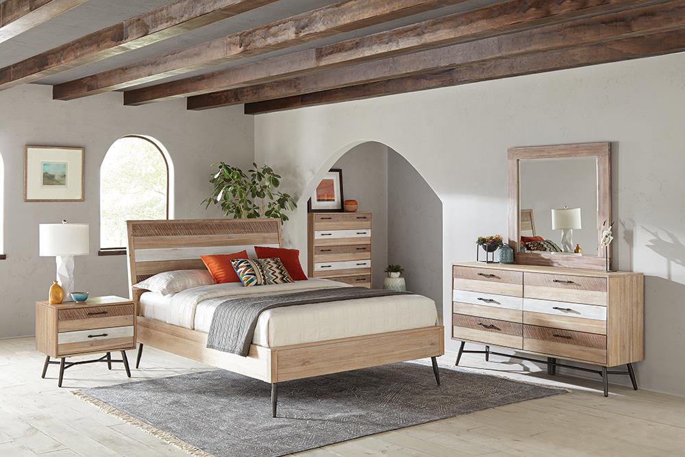 Marlow Rough Sawn Multi 4-Piece Eastern King Bedroom Set