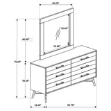 Marlow 6-drawer Dresser with Mirror Rough Sawn Multi