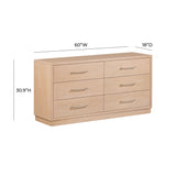 Marlow 6-Drawer Wood Dresser by TOV Furniture at Eve Furniture