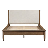 Marlow Brown/Oatmeal Eastern King Platform Bed by Homelegance at Eve Furniture