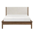Marlow Brown/Oatmeal Eastern King Platform Bed by Homelegance at Eve Furniture