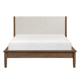 Marlow Brown/Oatmeal Eastern King Platform Bed by Homelegance at Eve Furniture