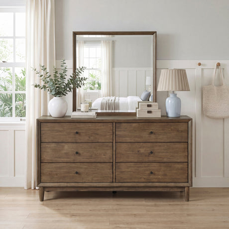 Marlow Brown/Oatmeal Platform Bedroom Set by Homelegance at Eve Furniture