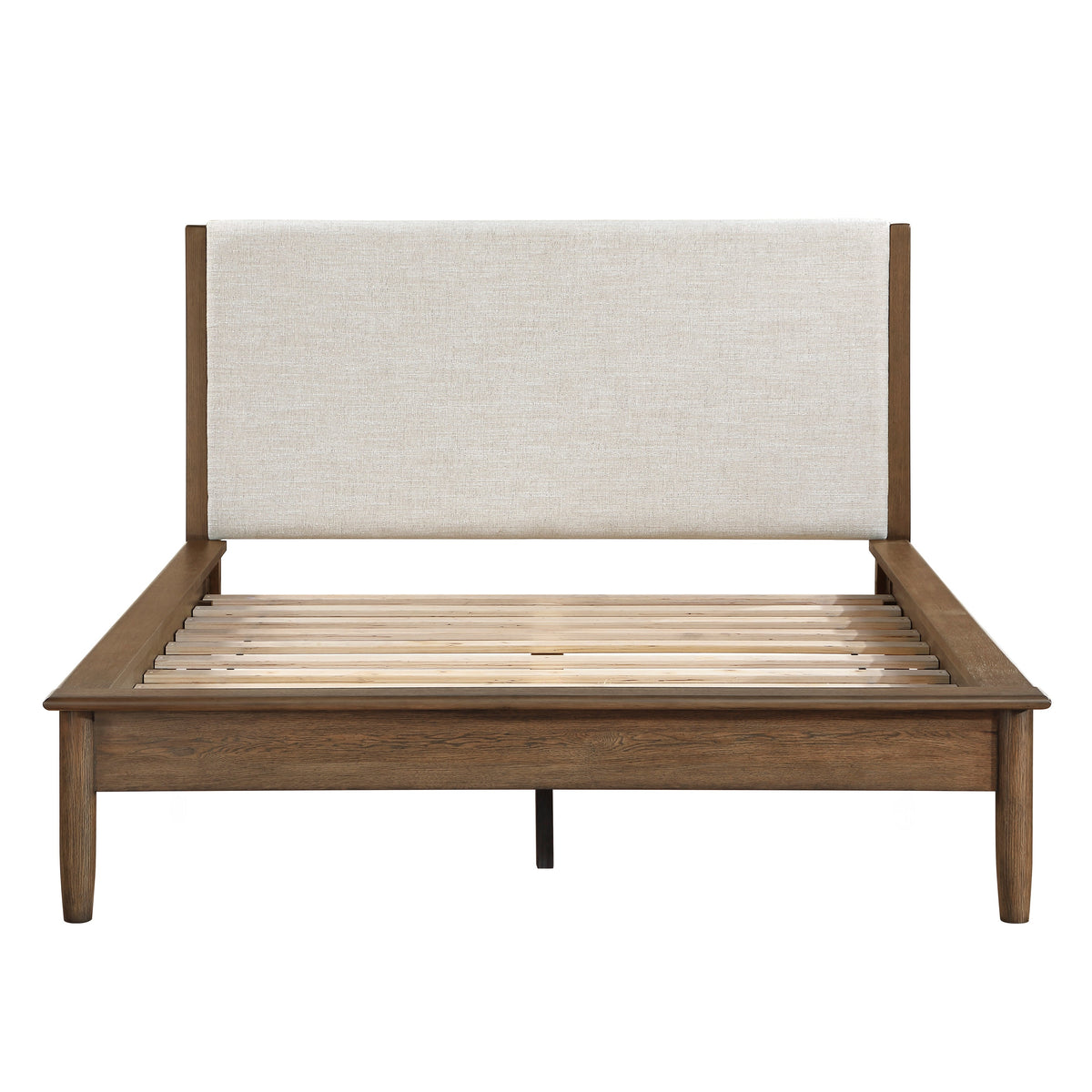 Marlow Brown/Oatmeal Queen Platform Bed by Homelegance at Eve Furniture