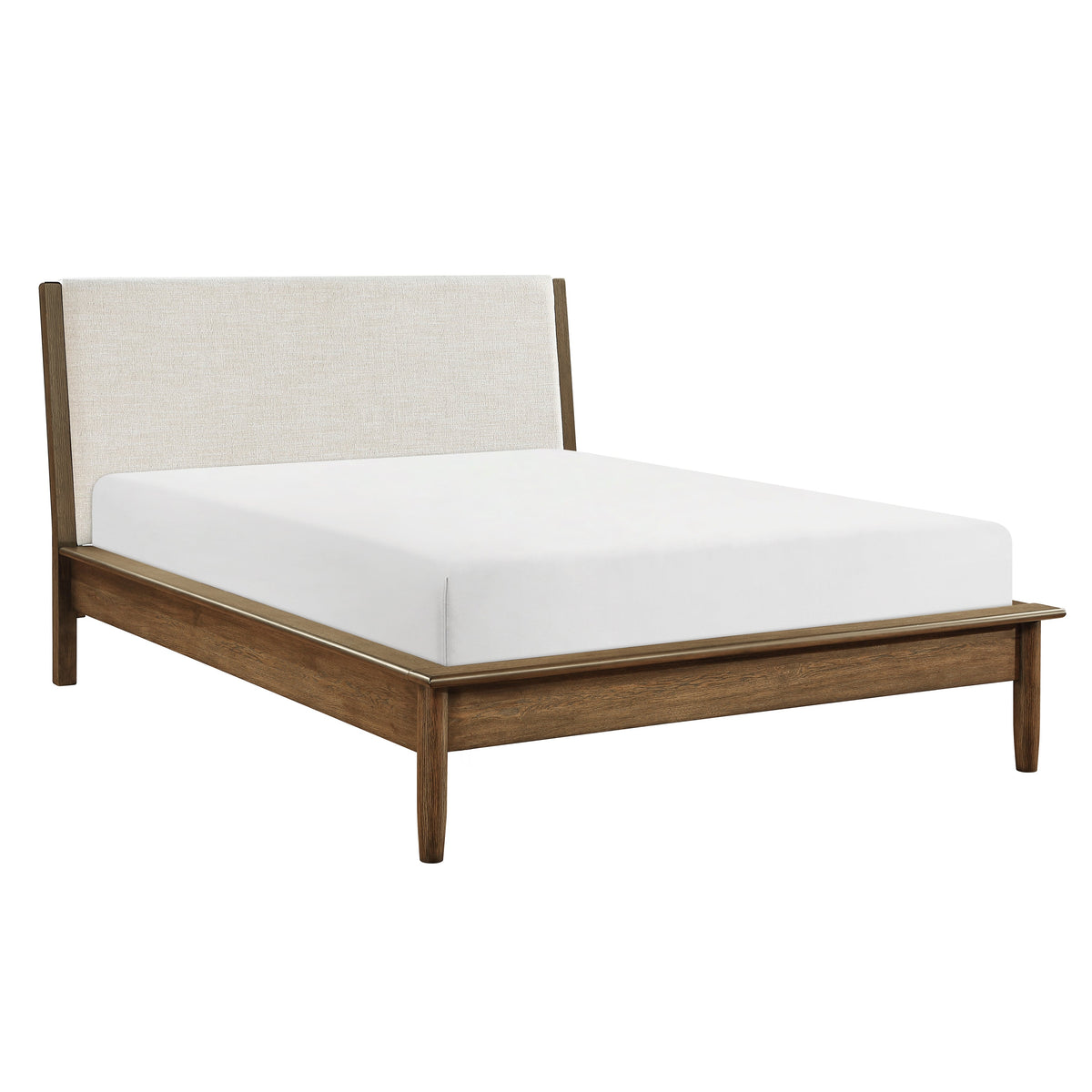 Marlow Brown/Oatmeal Queen Platform Bed by Homelegance at Eve Furniture