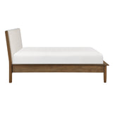 Marlow Brown/Oatmeal Queen Platform Bed by Homelegance at Eve Furniture