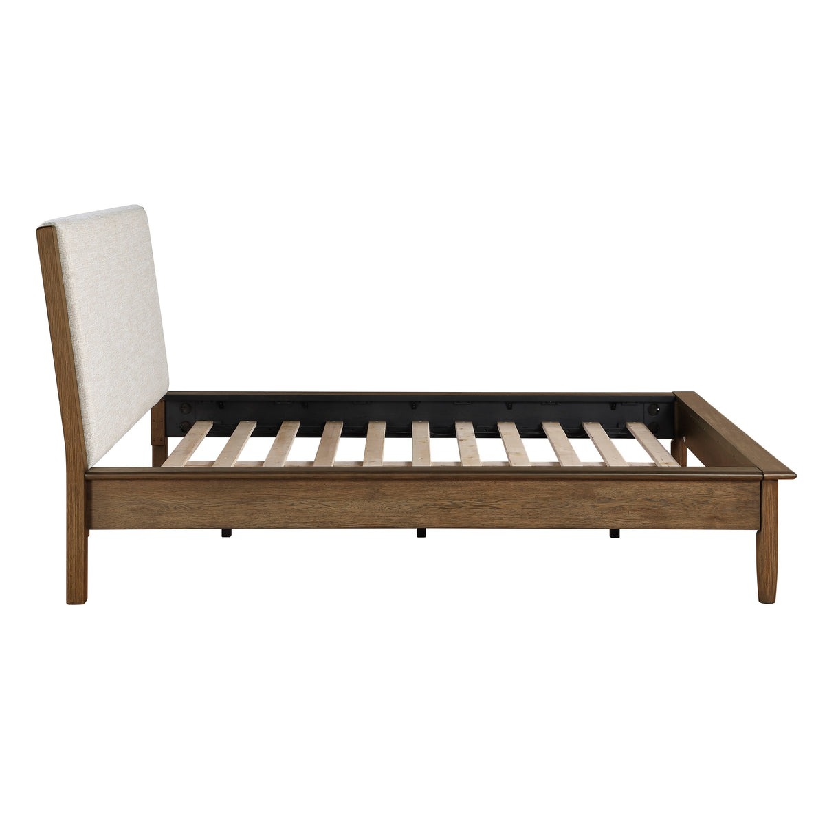 Marlow Brown/Oatmeal Queen Platform Bed by Homelegance at Eve Furniture
