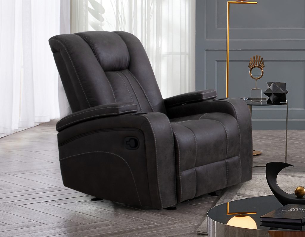 Marlow Charcoal 3-Piece Manual Reclining Set by Steve Silver at Eve Furniture