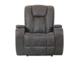 Marlow Charcoal Manual Recliner by Steve Silver at Eve Furniture