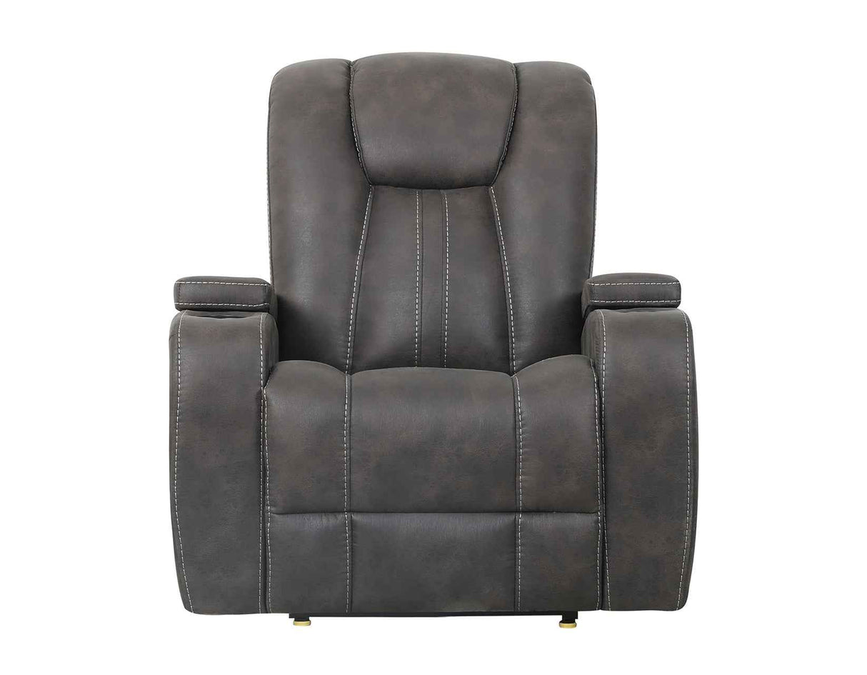 Marlow Charcoal Manual Recliner by Steve Silver at Eve Furniture