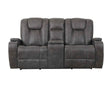 Marlow Charcoal Manual Reclining Loveseat by Steve Silver at Eve Furniture