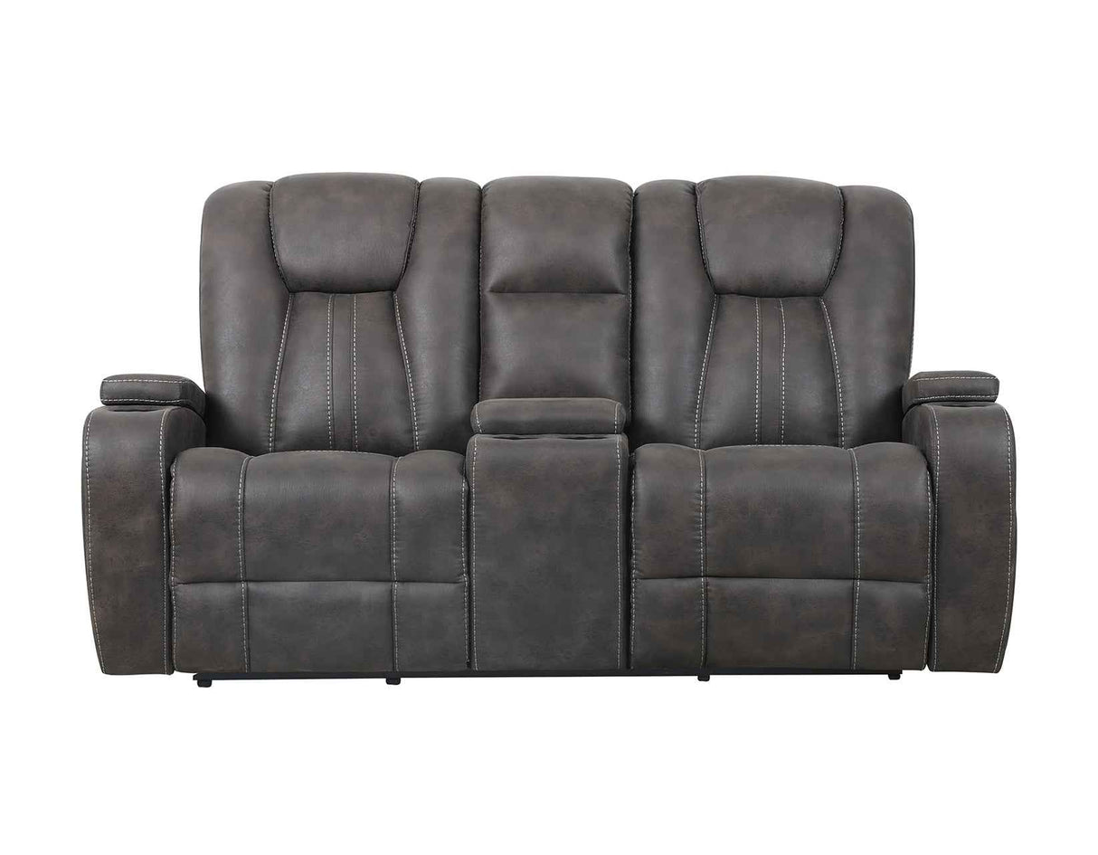 Marlow Charcoal Manual Reclining Loveseat by Steve Silver at Eve Furniture