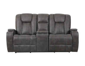 Marlow Charcoal Manual Reclining Loveseat by Steve Silver at Eve Furniture