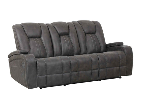 Marlow Charcoal Manual Reclining Sofa by Steve Silver at Eve Furniture