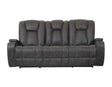 Marlow Charcoal Manual Reclining Sofa by Steve Silver at Eve Furniture