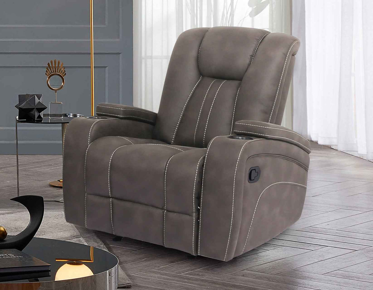 Marlow Sand Manual Recliner by Steve Silver at Eve Furniture