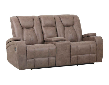 Marlow Sand Manual Reclining Loveseat by Steve Silver at Eve Furniture