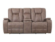 Marlow Sand Manual Reclining Loveseat by Steve Silver at Eve Furniture