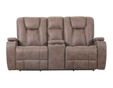 Marlow Sand Manual Reclining Loveseat by Steve Silver at Eve Furniture