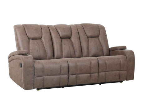 Marlow Sand Manual Reclining Sofa by Steve Silver at Eve Furniture