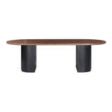 Marlow Wood 102" Oval Dining Table by TOV Furniture at Eve Furniture