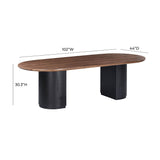 Marlow Wood 102" Oval Dining Table by TOV Furniture at Eve Furniture