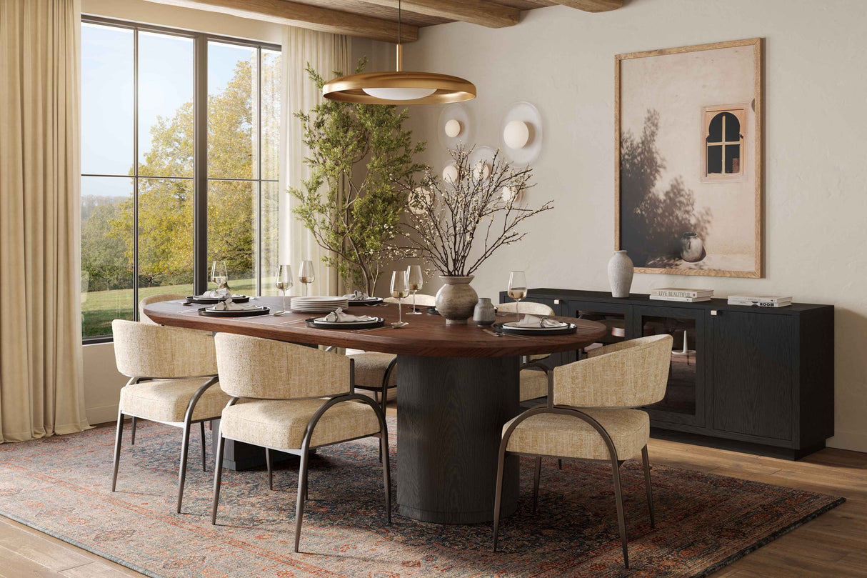 Marlow Wood 102" Oval Dining Table by TOV Furniture at Eve Furniture