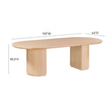 Marlow Wood 102" Oval Dining Table by TOV Furniture at Eve Furniture