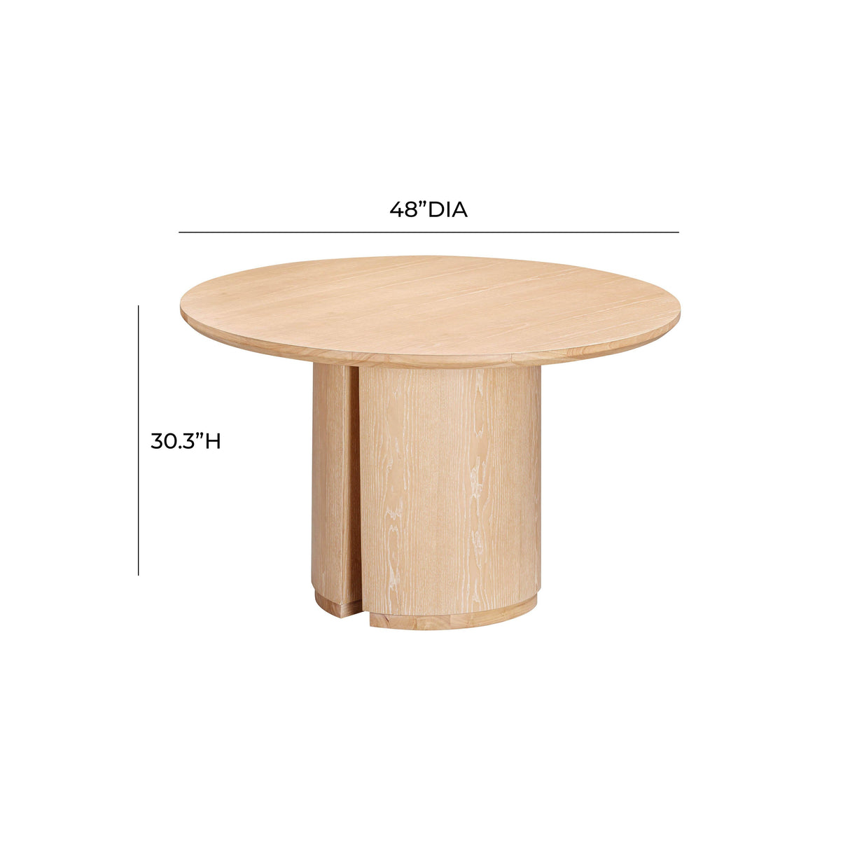 Marlow Wood 48" Round Dining Table by TOV Furniture at Eve Furniture