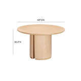 Marlow Wood 48" Round Dining Table by TOV Furniture at Eve Furniture