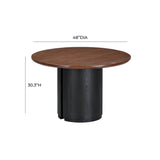 Marlow Wood 48" Round Dining Table by TOV Furniture at Eve Furniture