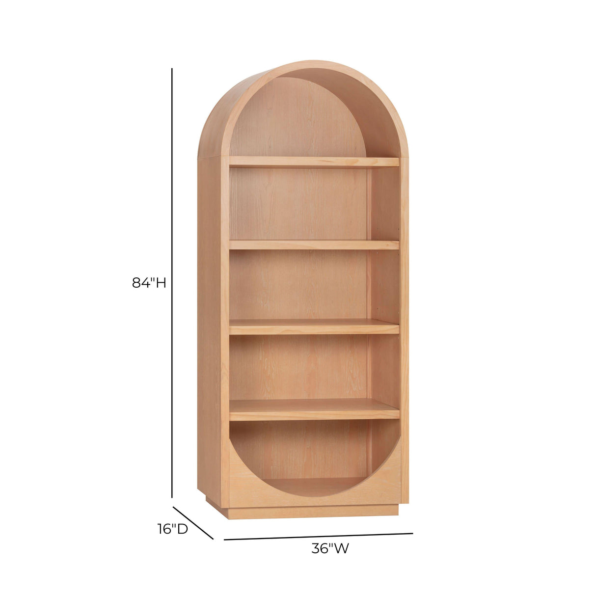Marlow Wood Bookcase by TOV Furniture at Eve Furniture