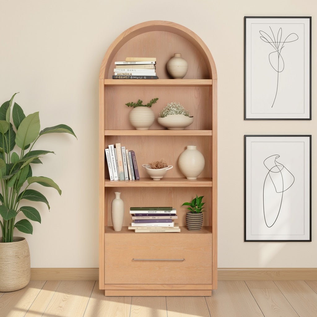 Marlow Wood Bookcase with File Drawer by TOV Furniture at Eve Furniture