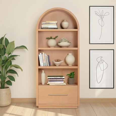 Marlow Wood Bookcase with File Drawer by TOV Furniture at Eve Furniture