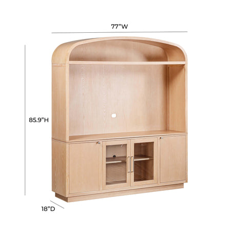 Marlow Wood Entertainment Center by TOV Furniture at Eve Furniture