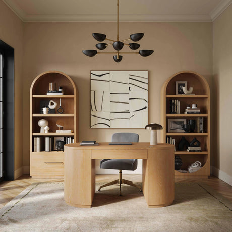 Marlow Wood Executive Desk by TOV Furniture at Eve Furniture