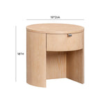 Marlow Wood Round Nightstand by TOV Furniture at Eve Furniture