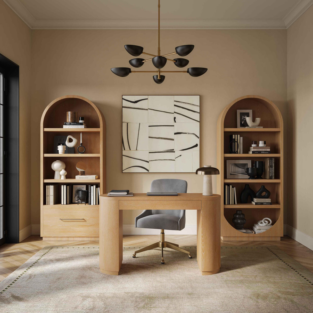 Marlow Wood Writing Desk by TOV Furniture at Eve Furniture