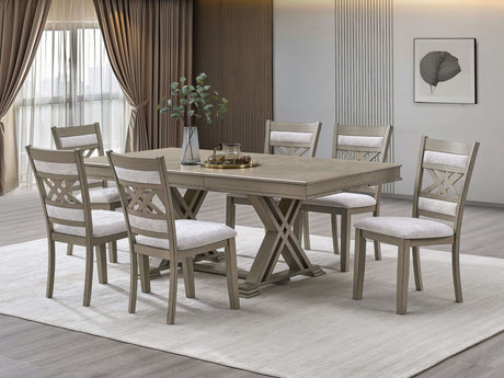 Marlowe Gray Dining Room Set by Cosmos Furniture at Eve Furniture