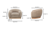 Marlowe Lounge Chair - Taupe by Moe's Home at Eve Furniture