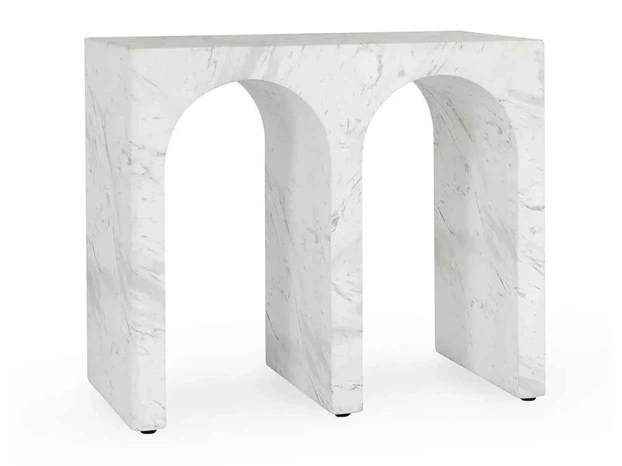 Marmo Ivory/Gray Outdoor End Table by Classic Home at Eve Furniture