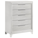 Marmore 5-drawer Bedroom Chest of Drawers White by Coaster at Eve Furniture