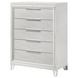 Marmore 5-drawer Bedroom Chest of Drawers White by Coaster at Eve Furniture