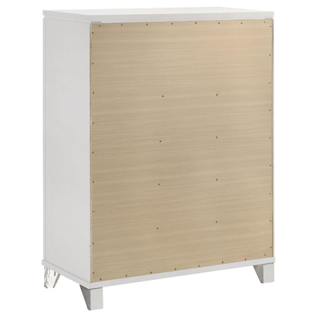 Marmore 5-drawer Bedroom Chest of Drawers White by Coaster at Eve Furniture