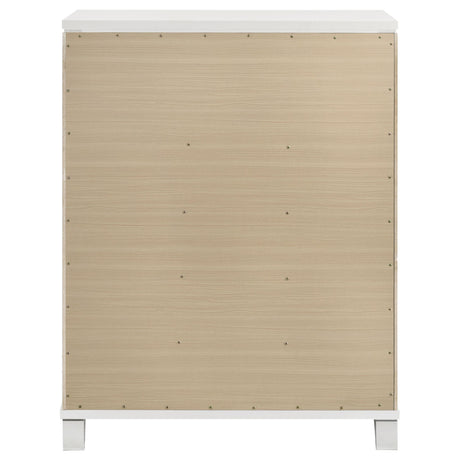 Marmore 5-drawer Bedroom Chest of Drawers White by Coaster at Eve Furniture