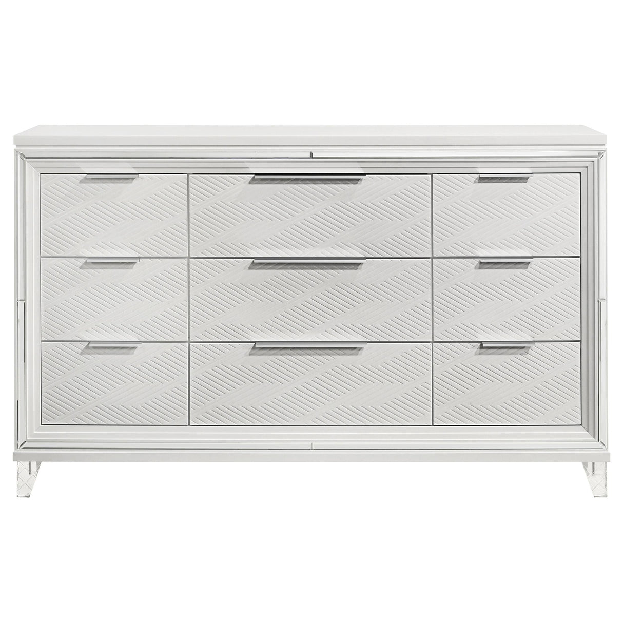 Marmore 9-drawer Dresser Cabinet White