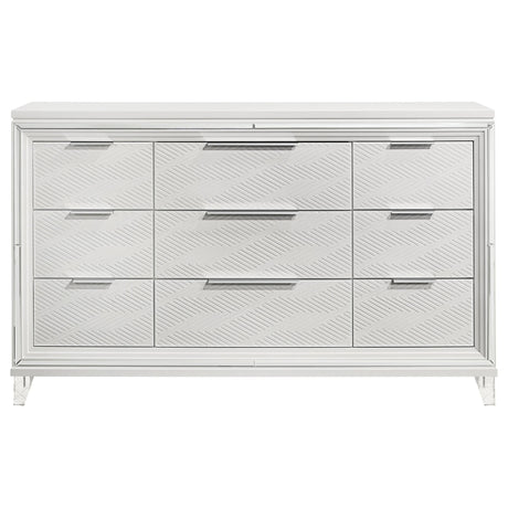 Marmore 9-drawer Dresser Cabinet White