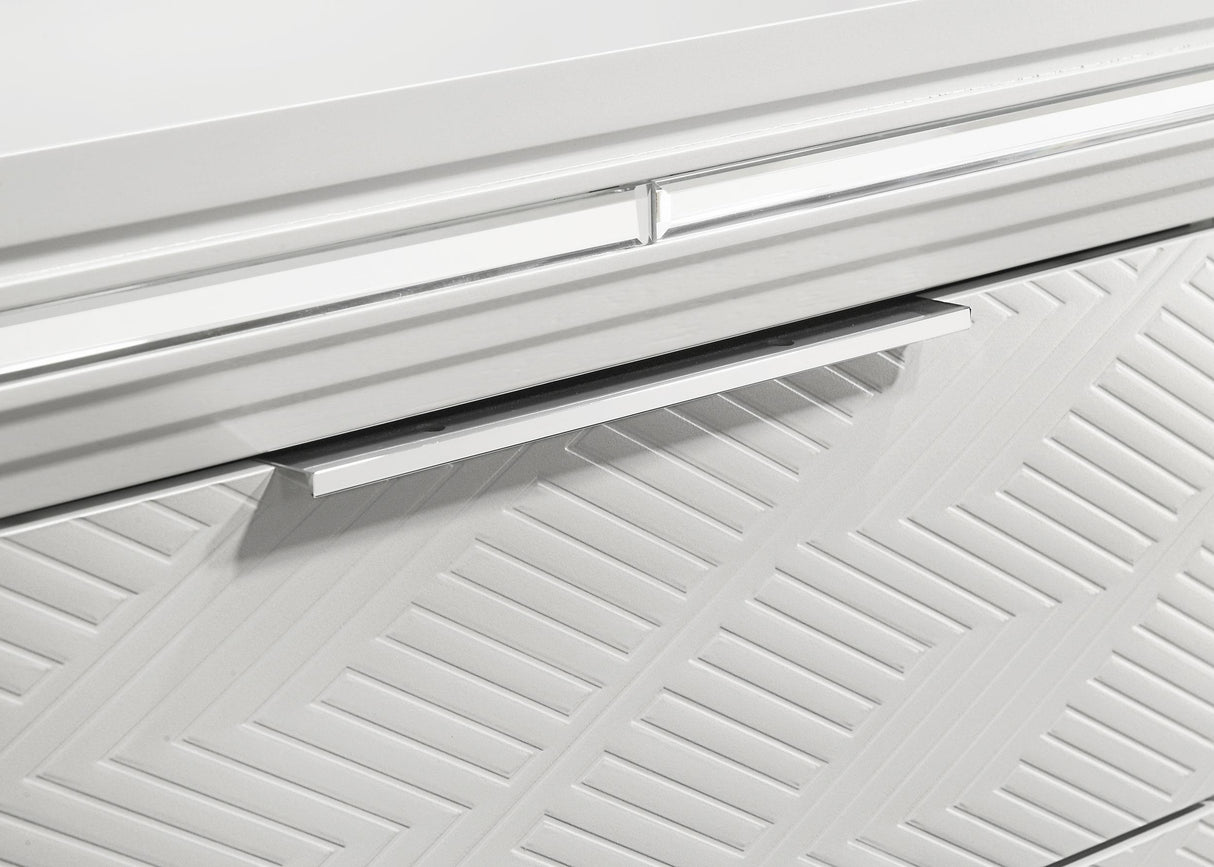 Marmore White 2-drawer Nightstand Bedside Table by Coaster at Eve Furniture